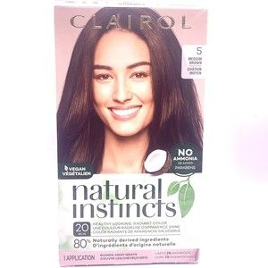 Clairol Natural Instincts Vibrant Hair Color 5 MEDIUM BROWN